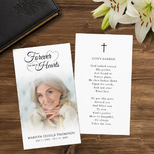 Visita Foto Funeral Para Corações Cruzados Cartão de Oraç