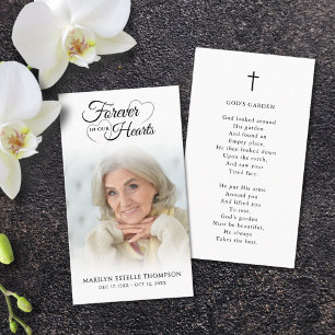 Visita Foto Funeral Para Corações Cruzados Cartão de Oraç