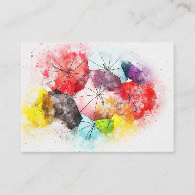 Visita Fotógrafo Decoraters do guarda-chuva do cartão de (Frente)