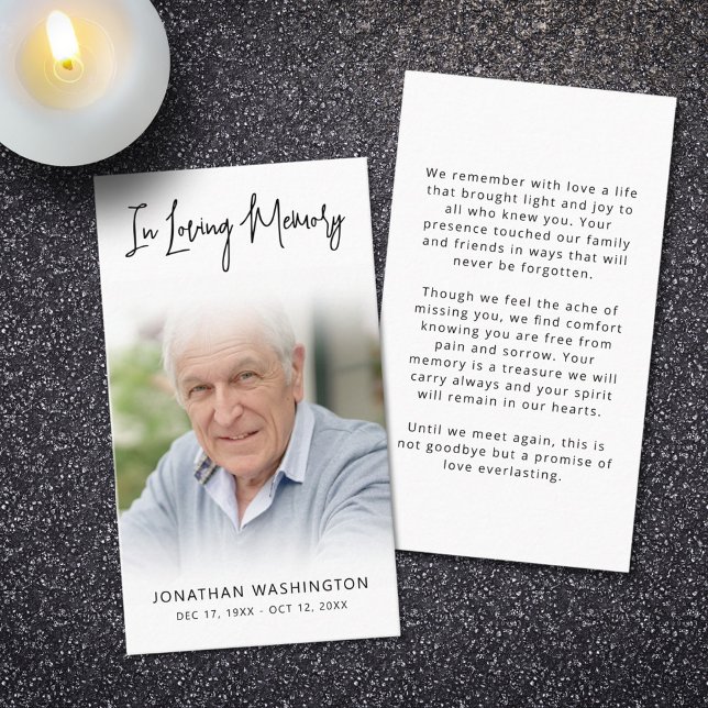 Visita Funeral Moderno No Adorável Cartão De Oração Fotog (Criador carregado)