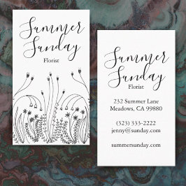 Visita Garden Line Art Florist Landscaper Cartão de visit