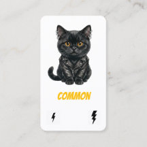 Gato Punk Comum Cartão de Colecionador - Black Reb
