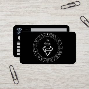 Visita Gemstone Jewelry Coin &/ou Cartão de Formando Anti