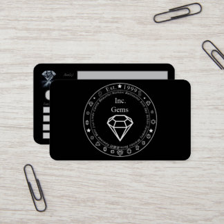 Visita Gemstone Jewelry Coin &/ou Cartão de Formando Anti