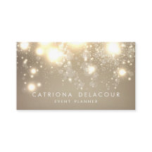 Glitter Dourado Elegante Bokeh Luxe Cartão de visi