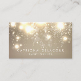 Visita Glitter Dourado Elegante Bokeh Luxe Cartão de visi