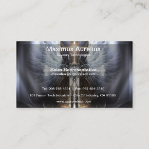 Visita Heavenly Angel Wing Cross Fractal Cartão de visit