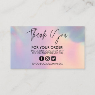 Visita Holográfico Obrigado Trendy Salon Cartão de visi