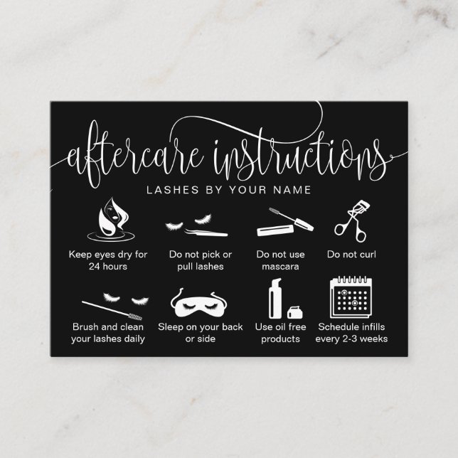 Visita Ícones modernos de extensões de pestanas do cartão (Frente)