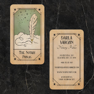 Visita Ilustração do Cartão Tarot da Caneta de Notário Pú