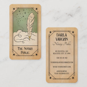 Visita Ilustração do Cartão Tarot da Caneta de Notário Pú