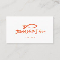 Jesus modelo de cartão de negócios FISH
