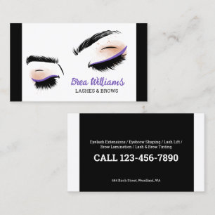 Visita 👁️ Lash & Brow Makeup Professional Cartão de visi