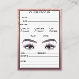 Visita Lash Client Record Adicionar logotipo Cartão de vi