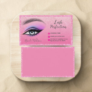 Visita Lashes Brows Beleza Makeup Glitter Cartão de visit