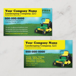 Visita Lawncare Landscaping Grass Cutting Cartão de visit