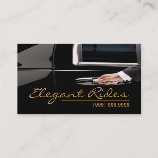 Visita Limousines Limo Car Services Driver Cartão de visi (Frente)