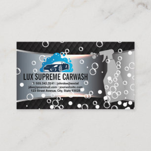 Visita Limpar logotipo de lavagem automática   Cartão de 