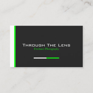 Visita Listra preta, verde & branca moderna - cartão de