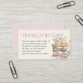 Visita Livros Floral de Aquarela para Cartão Bebê