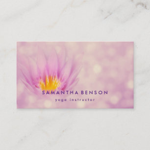 Visita Logotipo da Flor Elegante Lotus Yoga Cartão de vi