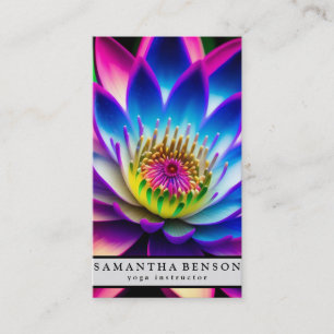 Visita Logotipo da Flor Elegante Lotus Yoga Cartão de vis