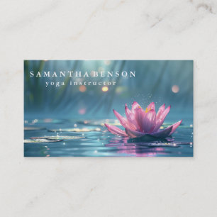 Visita Logotipo da Flor Elegante Lotus Yoga Cartão de vis