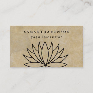 Visita Logotipo da Flor Elegante Lotus Yoga Cartão de vis
