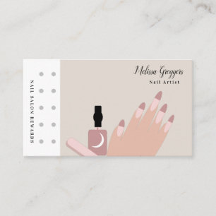 Visita Logotipo de Artista de Unhas Modernas Cartão de Re