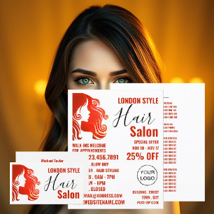 Visita Logotipo de cabelo, lista de cabelo, Cartão de vis