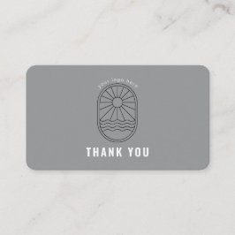 Visita Logotipo de cartão de agradecimento com código de 