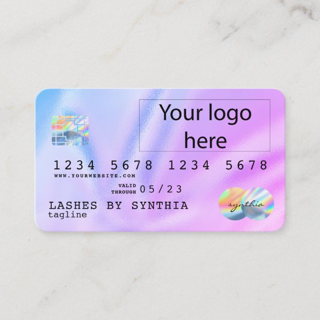 Visita Logotipo de cartão de crédito moderno do Unicorn H (Frente)