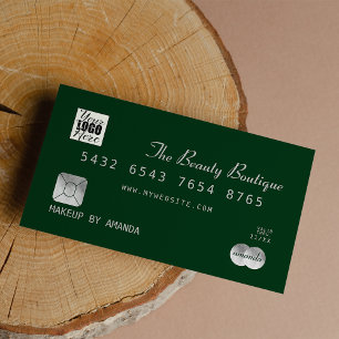 Visita Logotipo do Cartão de Crédito de Luxo Silver Sil