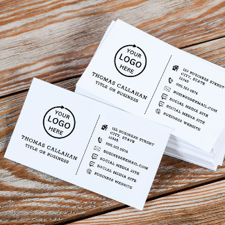 Visita Logótipo personalizado cartão de mídia social mini