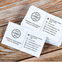 Logótipo personalizado cartão de mídia social mini