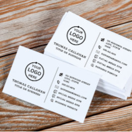 Visita Logótipo personalizado cartão de mídia social mini