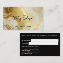 Luxury Ivory e Dourada Cartão de Referencia Marmor