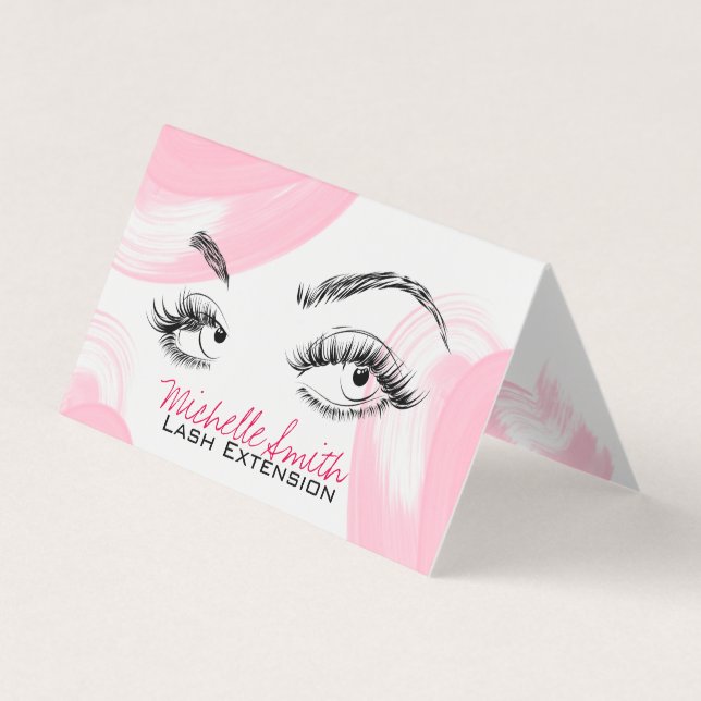 Visita Makeup Artist Lashes Brows Cartão de Compromisso R (Frente)