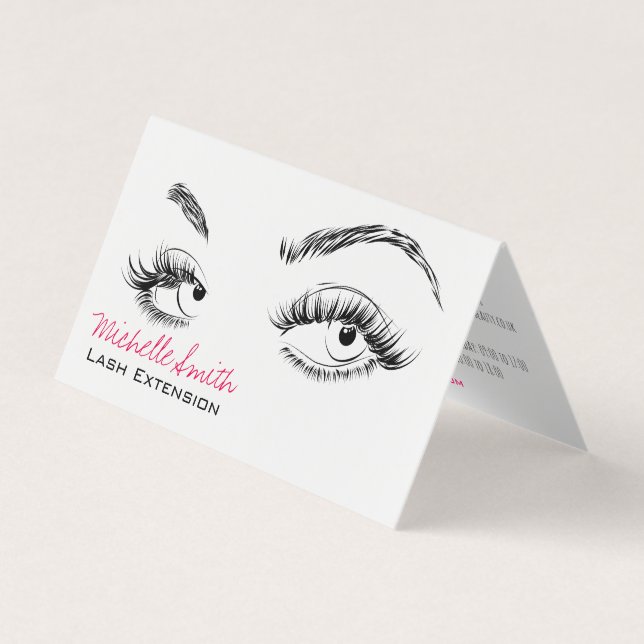 Visita Makeup Artist Lashes Brows Cartão de Lealdade (Frente)