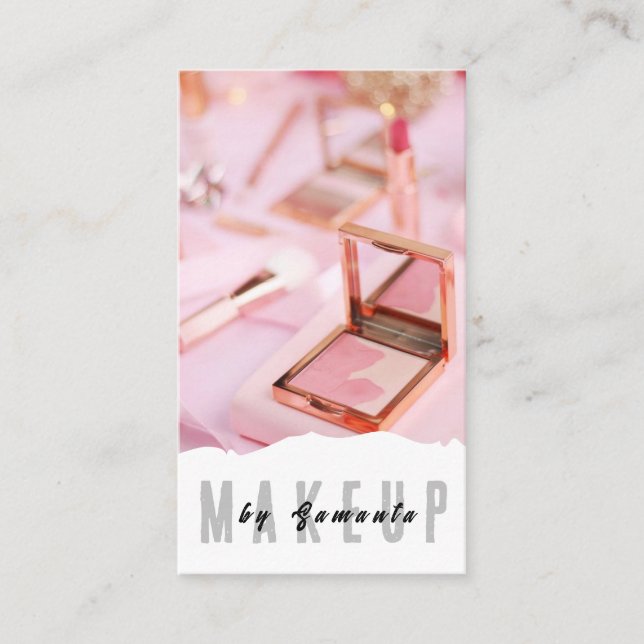 Visita Makeup PMU Microblading Henna Salon Cartão de visi (Frente)