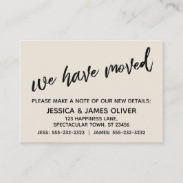 Visita Manuscrito Casual Simples Movimentamos Cartão de C