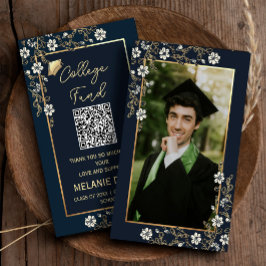 Visita Marinho de fundos universitários Cartão azul de li