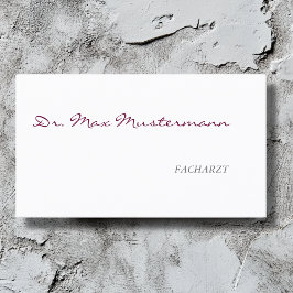 Visita Médico cartão de presentação