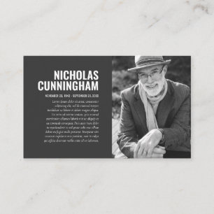 Visita Memorial Funeral Em Cartão com fotos De Memória De