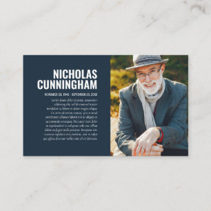 Visita Memorial Funeral Em Cartão com fotos De Memória De