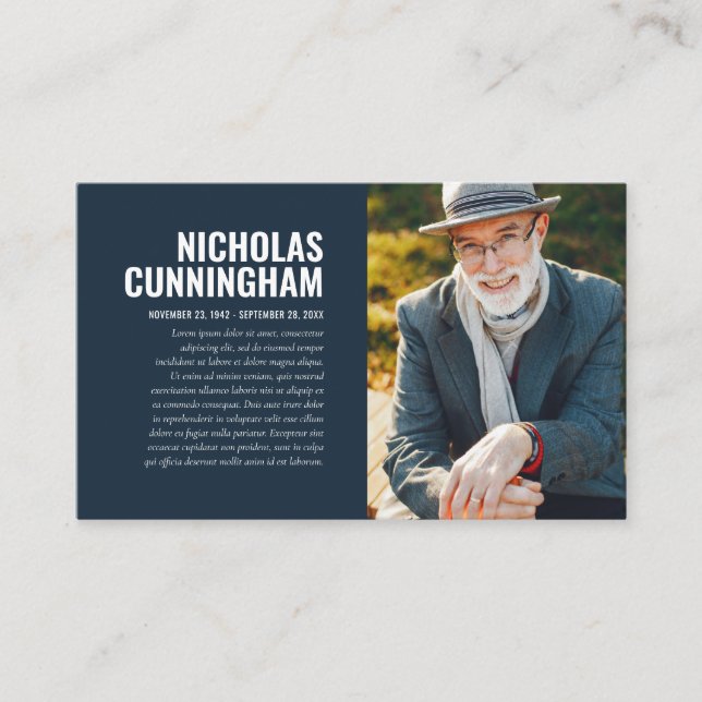 Visita Memorial Funeral Em Cartão com fotos De Memória De (Frente)