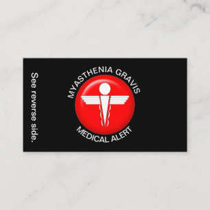 Visita Miastenia Gravis Cartão de Alerta Médico