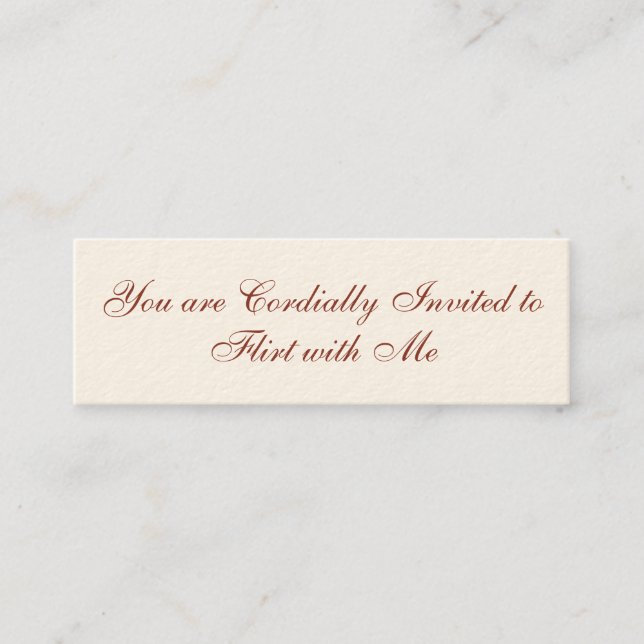 Visita Mini Cartão de camisa (Frente)