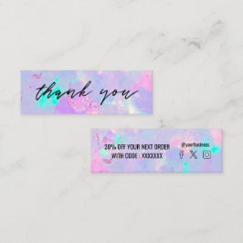 Visita Mini cartão de desconto de gemstone opal roxo