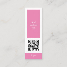 Visita Mini cartão de favorito rosa simples de código qr perso